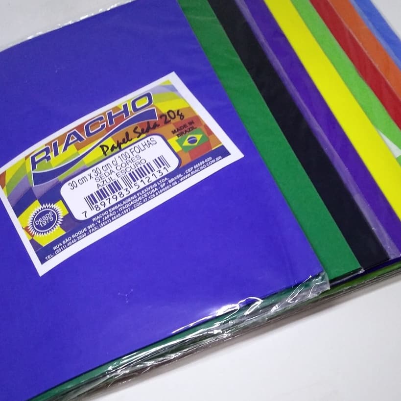 Folha de Seda 30x30 Cores Riacho 100 unidades