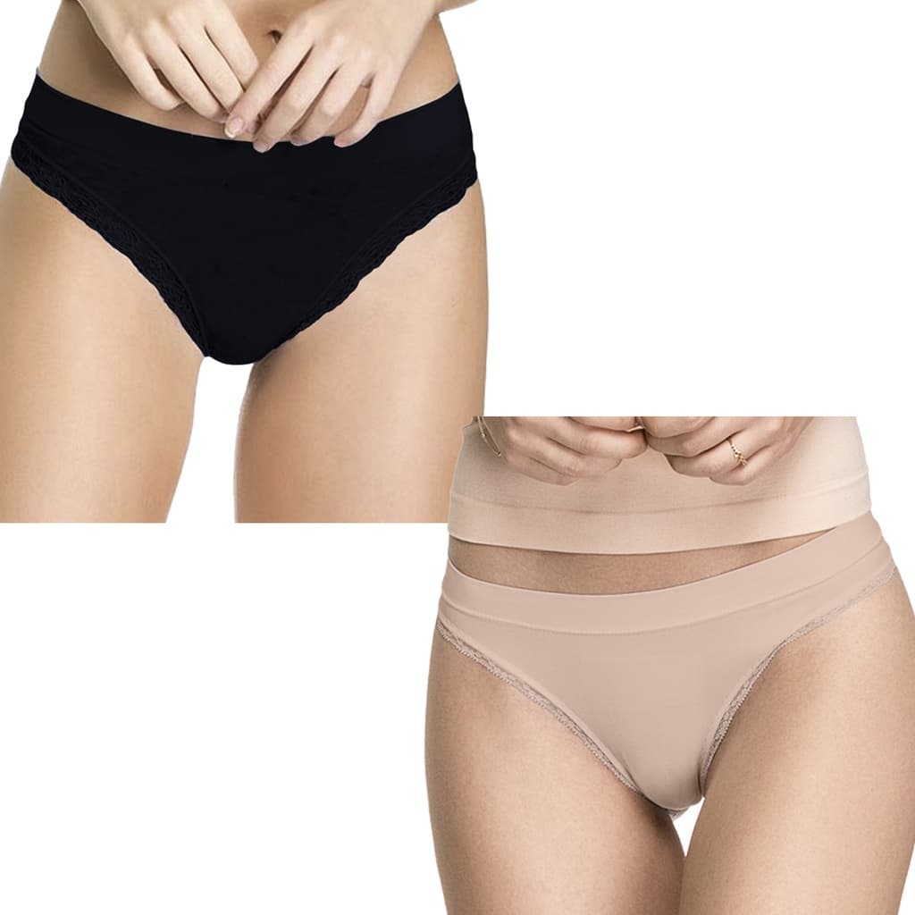 Calcinha Adulta Biquini com Renda Sem Costura