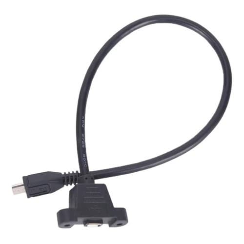 Cabo Micro Usb Para Montagem Painel - 50 Cm Macho - Femea