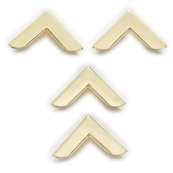 Cantoneira De Metal Para Livro Dourada - 16 Unidades (26x19 mm) para capa de 3 mm