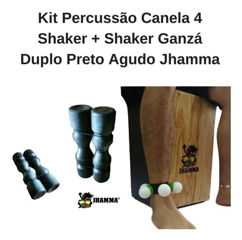 Kit Percussão Jhamma Shaker Duplo E Canela Shaker