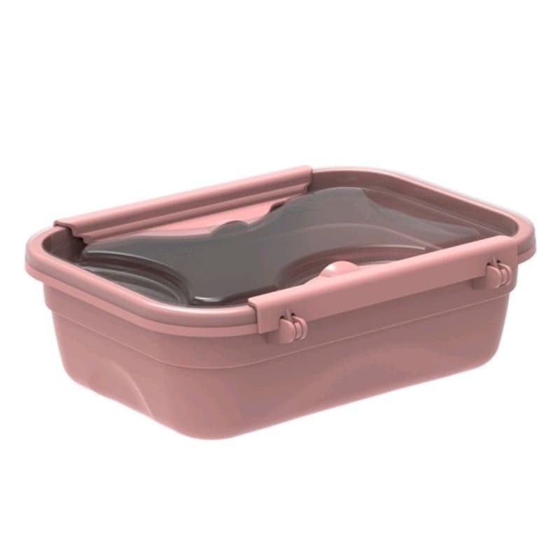 Kit c/3 Pote plástico organizador de 700 ml Linha Amore Uninjet c/ trava