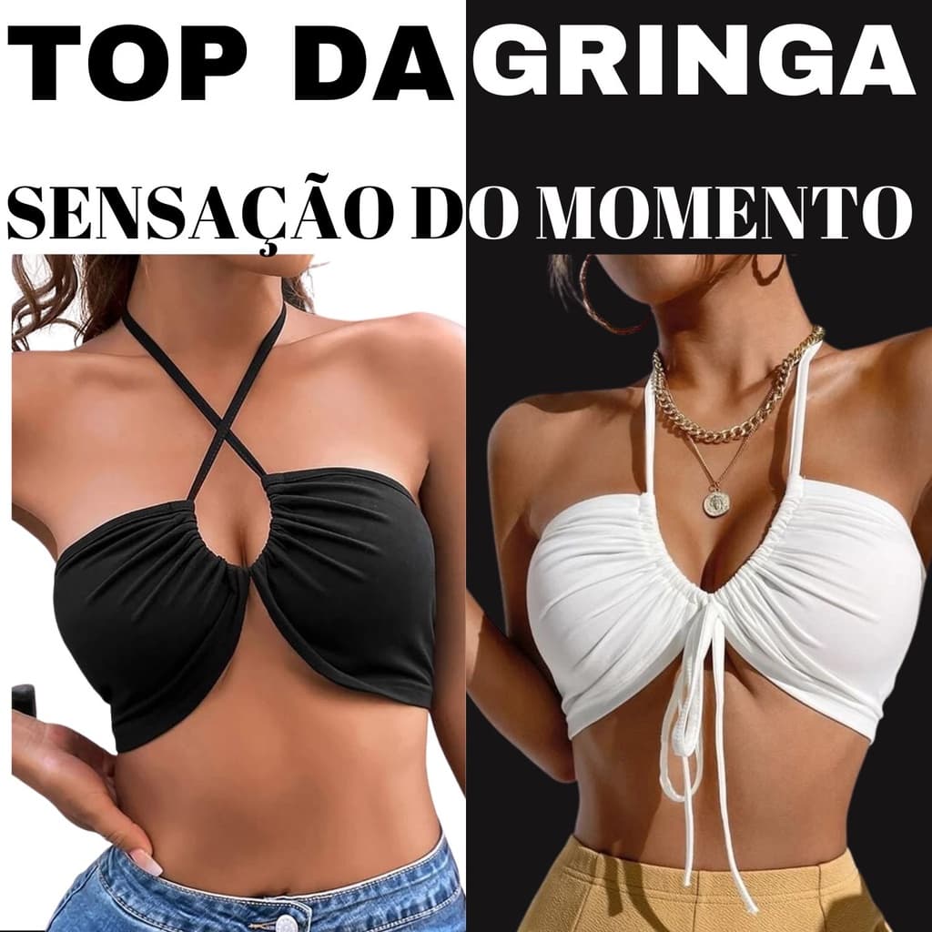 Top De  Amarração 9 Em 1 Modelo Da Gringa