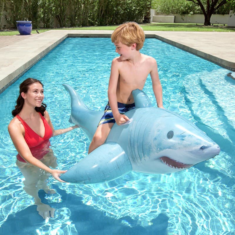 Boia Inflável Piscina Verão Tubarão 1,83m Super Divertido