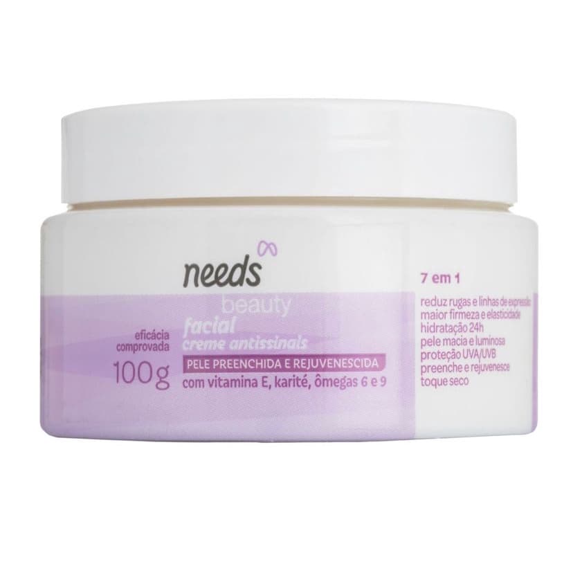 Creme Facial Antissinais 7 em 1 com Vitamina E/ Creme hidratante facial rosa mosqueta + esqualano 100g