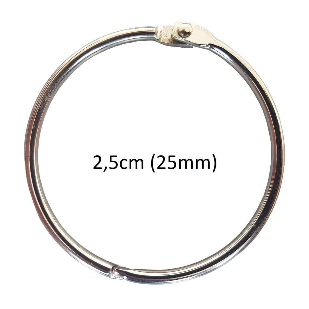 Pacote Com 20 Argolas Articulada 2,5cm (25mm)