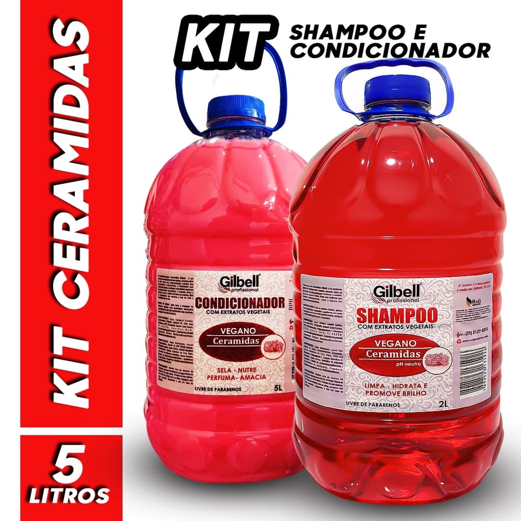 Shampoo e Condicionador 5 Litros Neutro - Profissional Lavatório Extratos Naturais Mais Rendimento