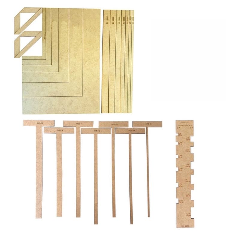 Kit Gabarito Régua Fio Cabelo Esquadros T Cartonagem Wire O Promoção