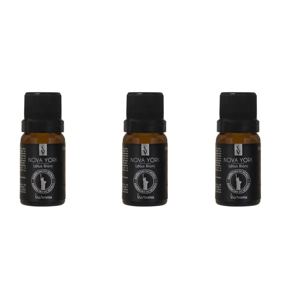 3 un Essências Nova York/Lótus Blanc - 10Ml Via Aroma