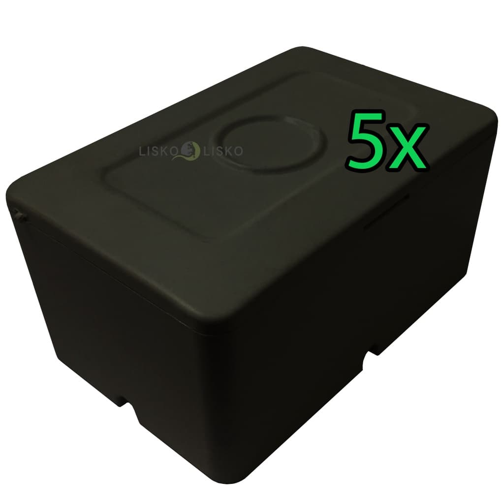 Kit 5 Unidades Caixa Sobrepor Cftv Mini Preta 9x6x4,5cm