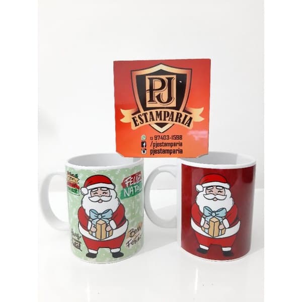 Caneca de porcelana personalizada natal