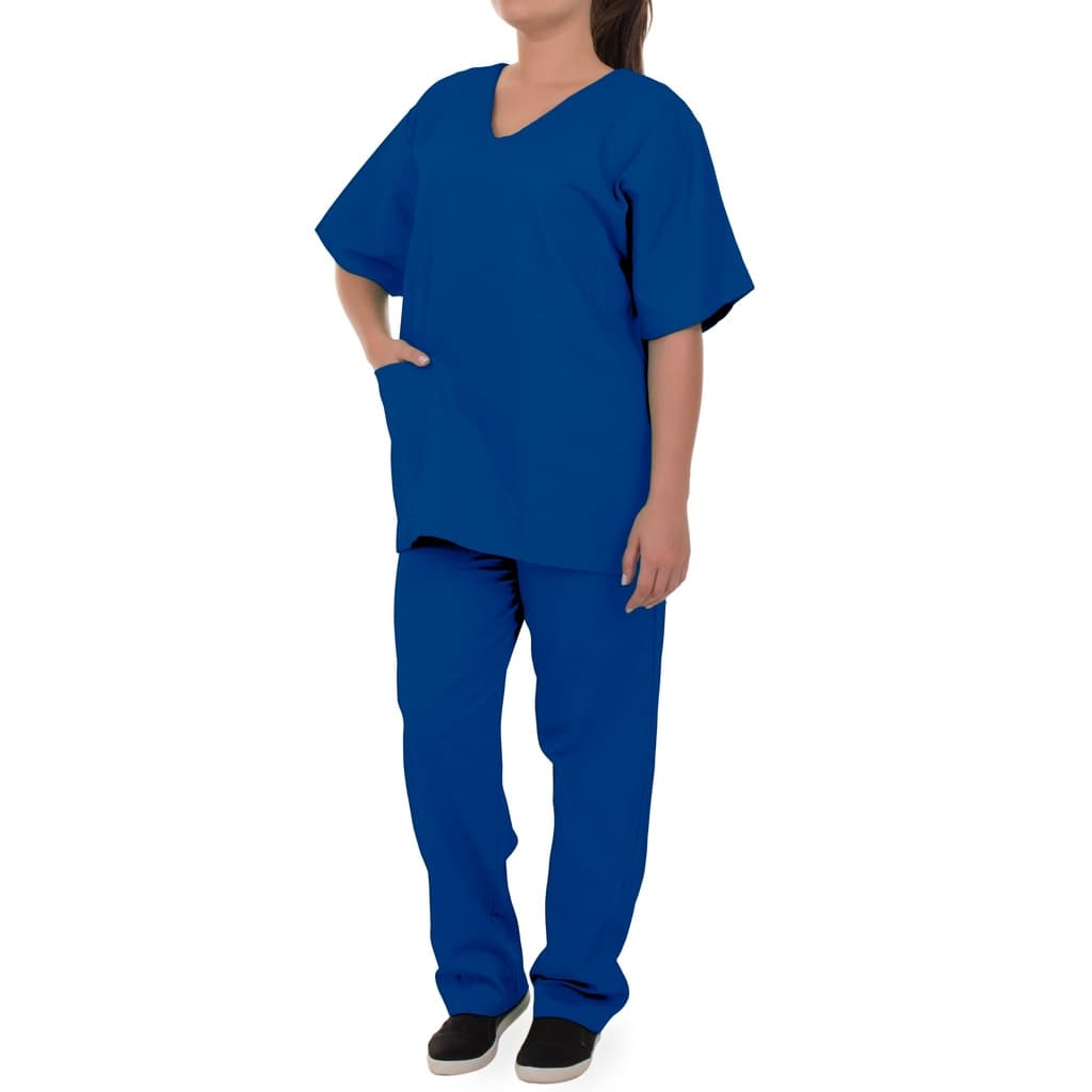 Pijama Cirúrgico Hospitalar Algodão Azul Royal - Artipé