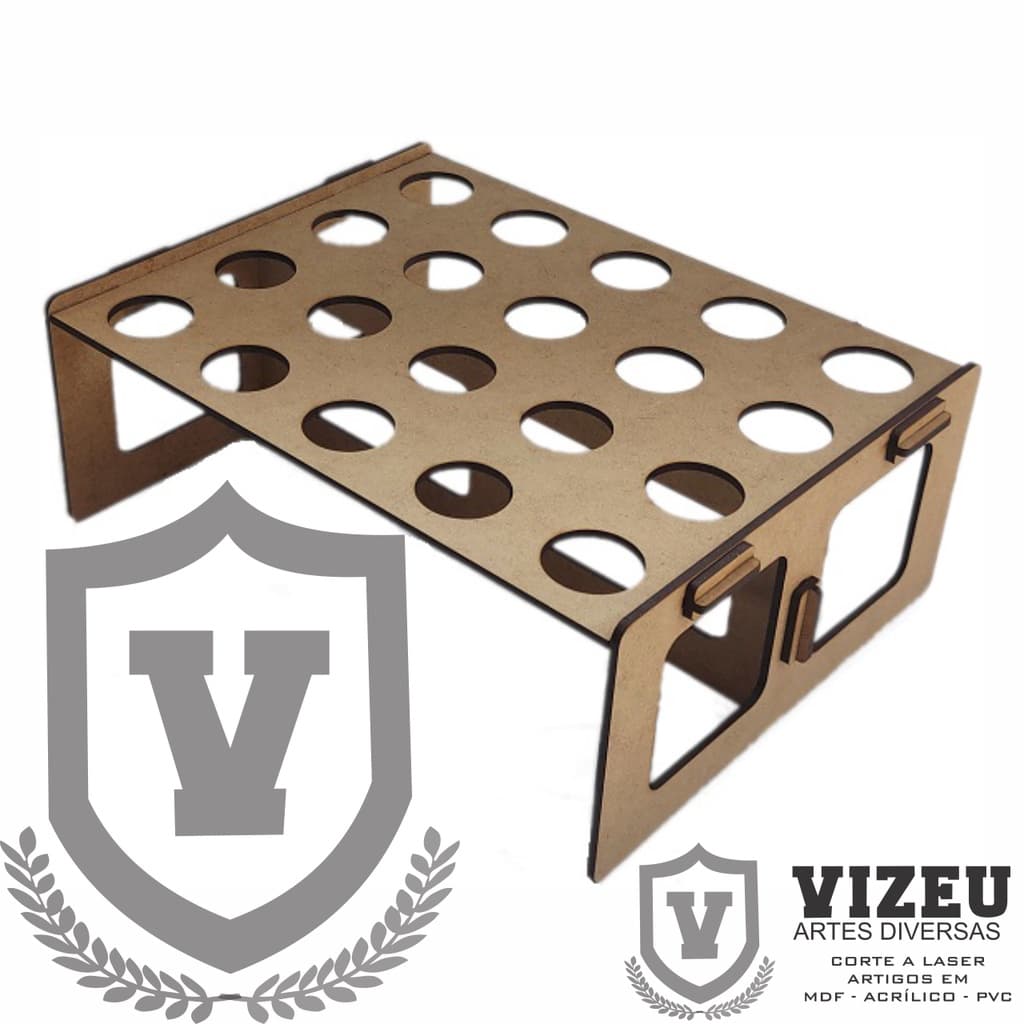 Suporte Porta Cone Trufado em MDF cru de 3mm