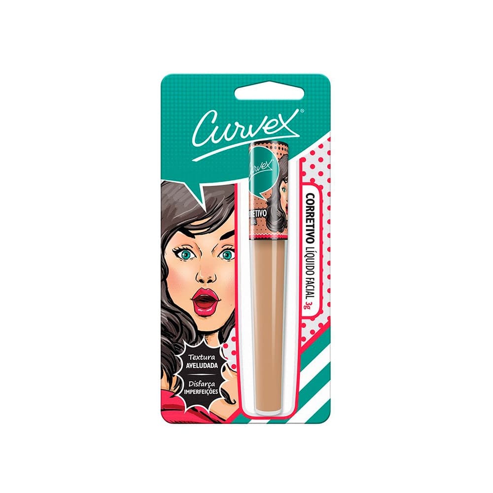 Corretivo Líquido Facial Bege Médio 3g Curvex