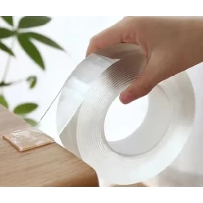 Fita Dupla Face 20MM e 30MM Fixa Forte Transparente Para Parede 2 Metros Ou 5 Metros A Prova D'agua Sem Rastro