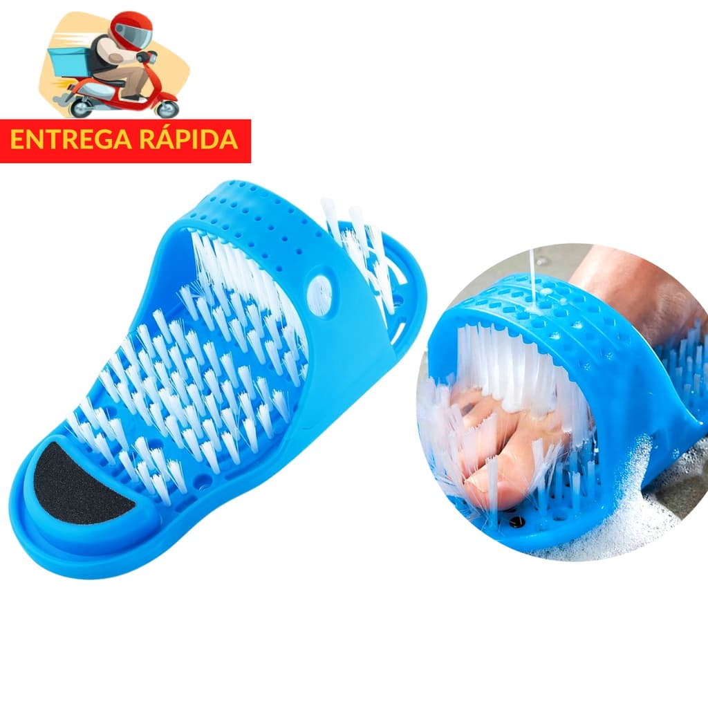 Chinelo Escova de Limpeza para Pés 1UND - Limpador Massageador Esfoliante Esfregao