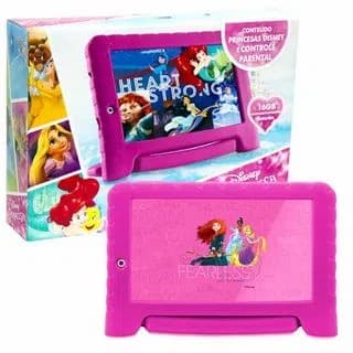 Tablet Infantil Princesas Plus 64Gb + 4Gb Android 8.1 Oreo Multilaser - Rosa