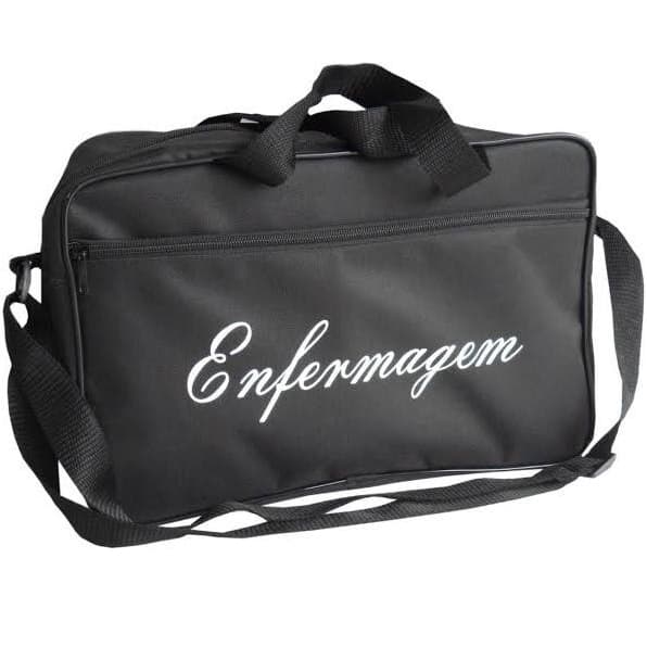 Bolsa para Enfermagem com Alça de Mão e Ombro Cor PRETA