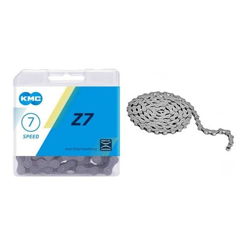 Corrente KMC Z7 Cinza 6 a 8 Velocidades 116 Elos
