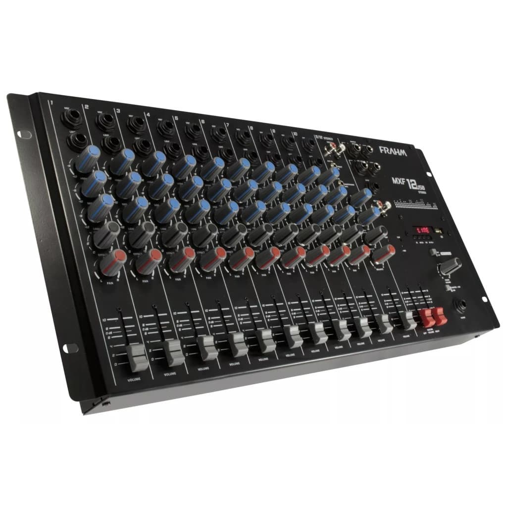 Mesa De Som Mixer 12 Canais Mxf 12 Usb Frahm