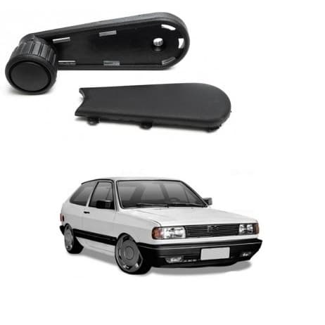 Manivela Alavanca de Vidro na cor Preta Gol Voyage Parati Saveiro Passat Santana Quantum 1987 A 1993
