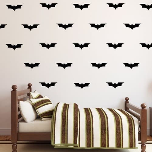 Adesivo De Parede 50 Batmans 7cm + 50 Spiderman 7cm Decorativo Quarto Infantil Menino Herói