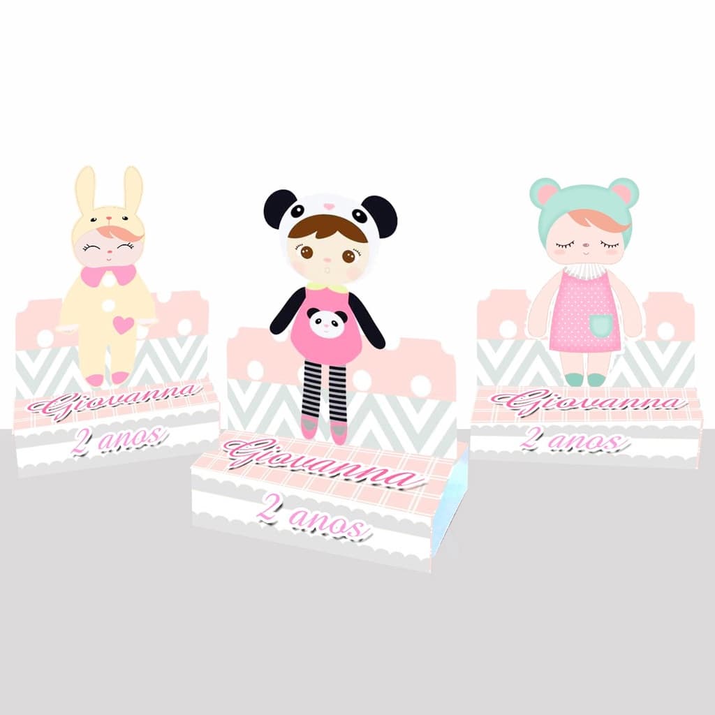 10 Caixinha Porta Chocolate Boneca Metoo caixa para chocolate Personalizada Lembrancinhas para Aniversário