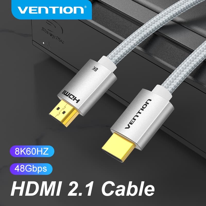 Vention Hdmi 2.1 Cabo 8k 60hz 4k 120hz Alta Velocidade 48 5gbps Para Cabo Hdmi Para Laptop Ps4 Tv 8k Cabo Hdmi