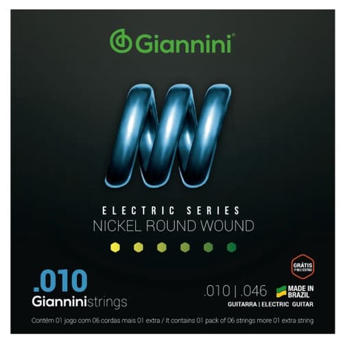 Cordas Encordoamento Giannini Para Guitarra 010