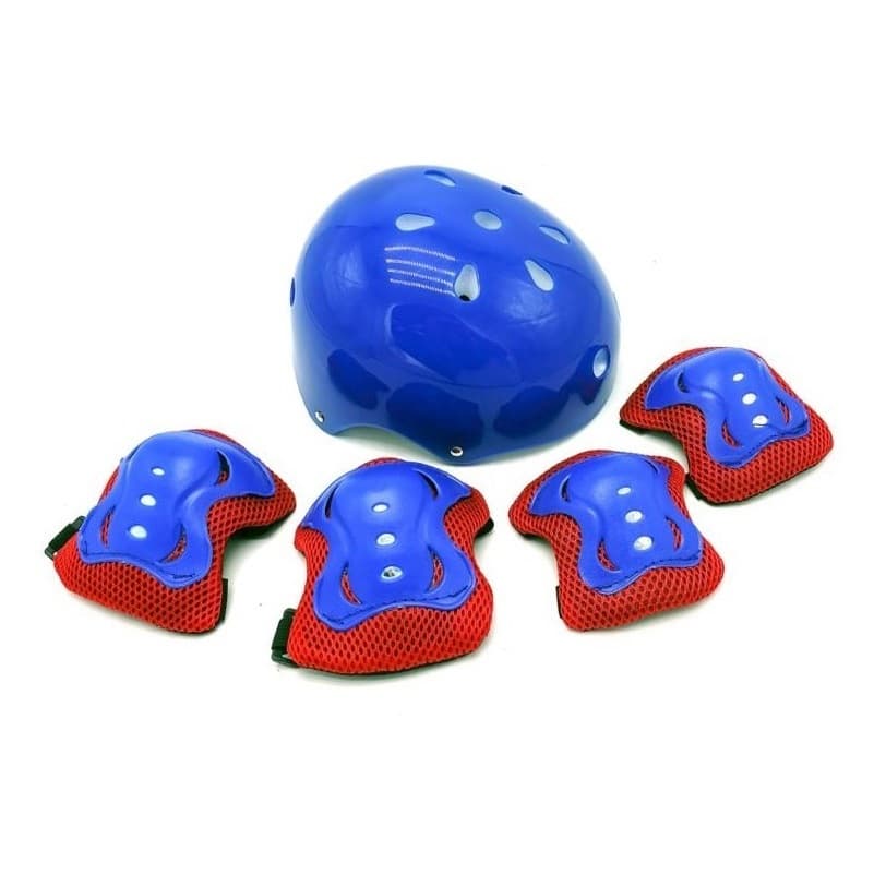 Kit Protecao Infantil Azul Turma Aventura Capacete UniToys