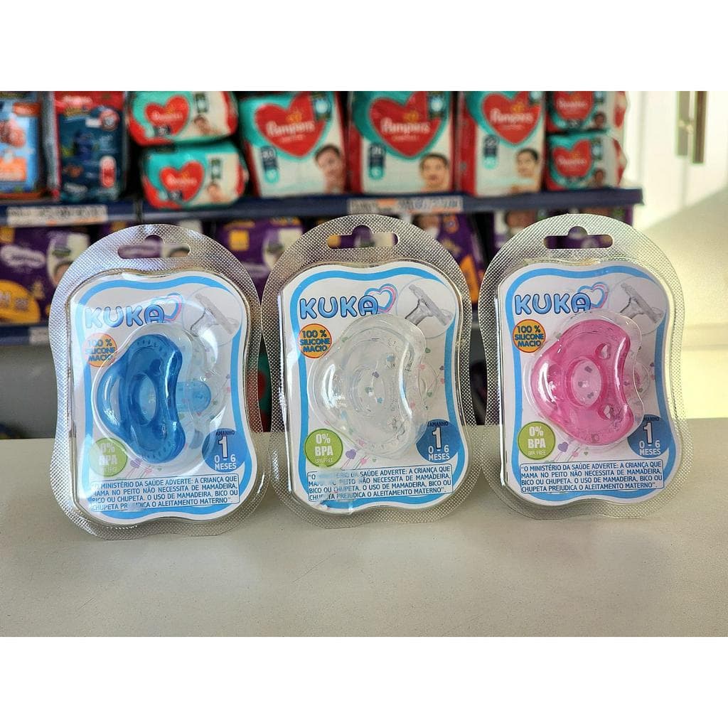 Chupeta Soft Comfort Kuka 100% Silicone, Tam.1(0~6meses) e Tam.2(6~18meses) ORIGINAL