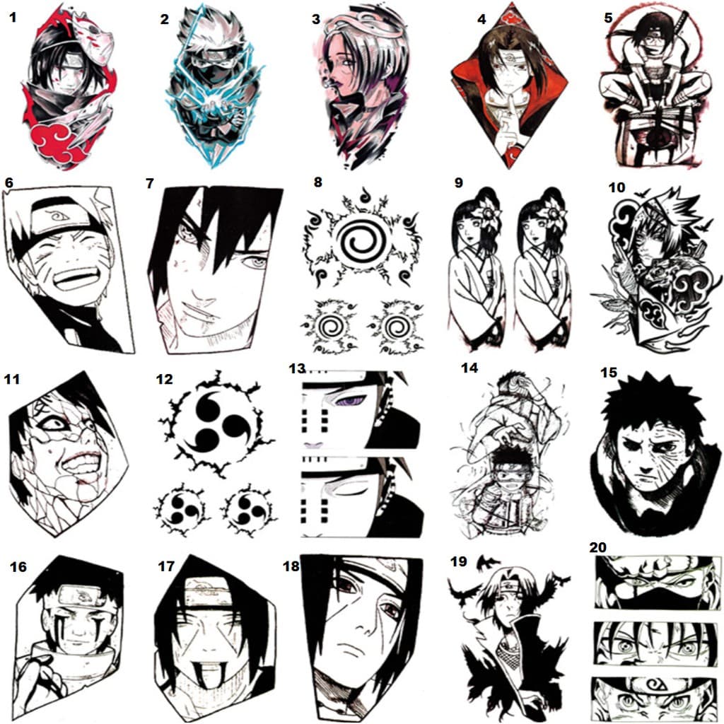 TATOO REMOVÍVEL DO MANGA NARUTO