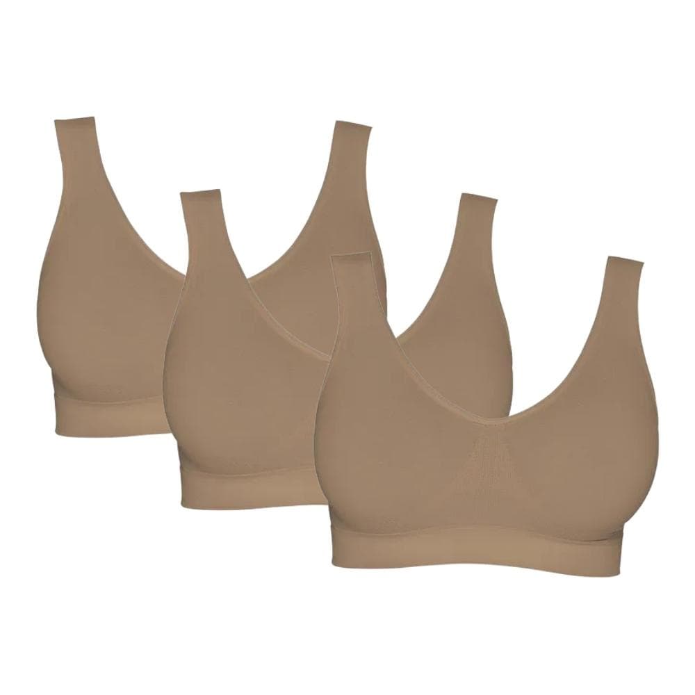 Kit Com 3 Tops Hanes Original Feminino Sem Bojo Basico Liso Sem Costura Nas Laterais