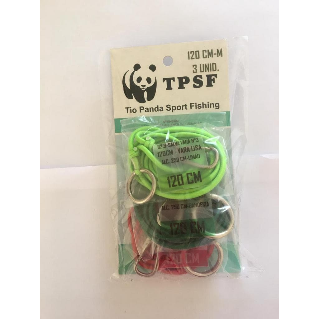 Salva-Vara p/ Pesca de 120cm c/ 3 unidades-mosquetão - TPSF
