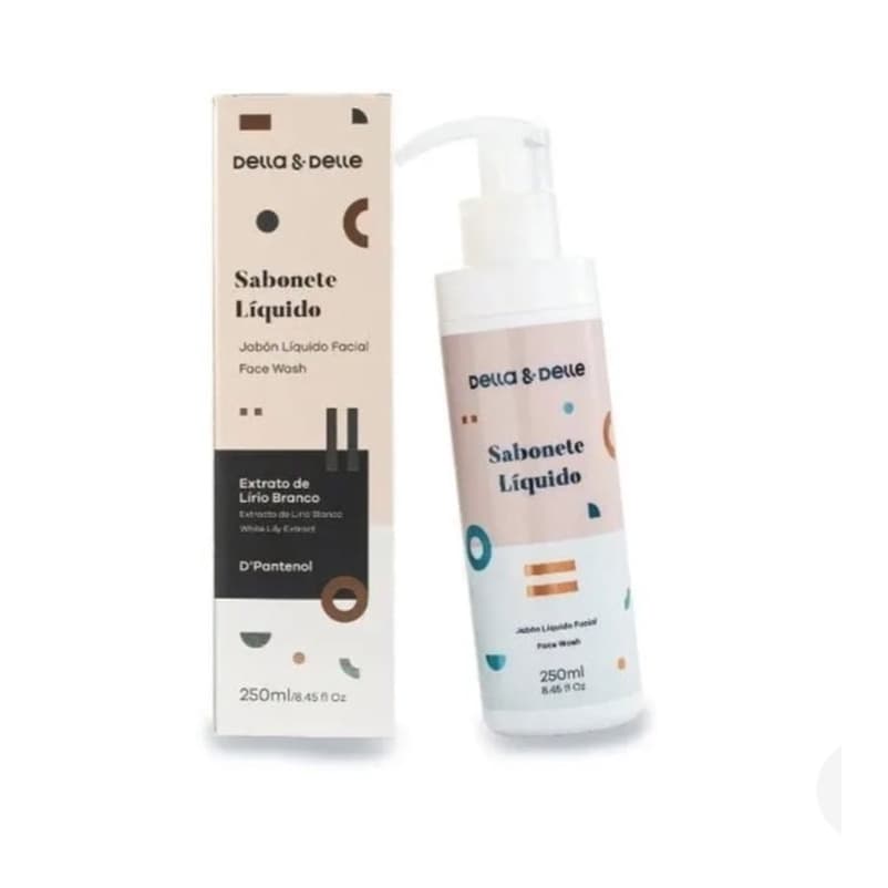 Sabonete Líquido Facial Della & Delle 250ml Limpeza De Pele