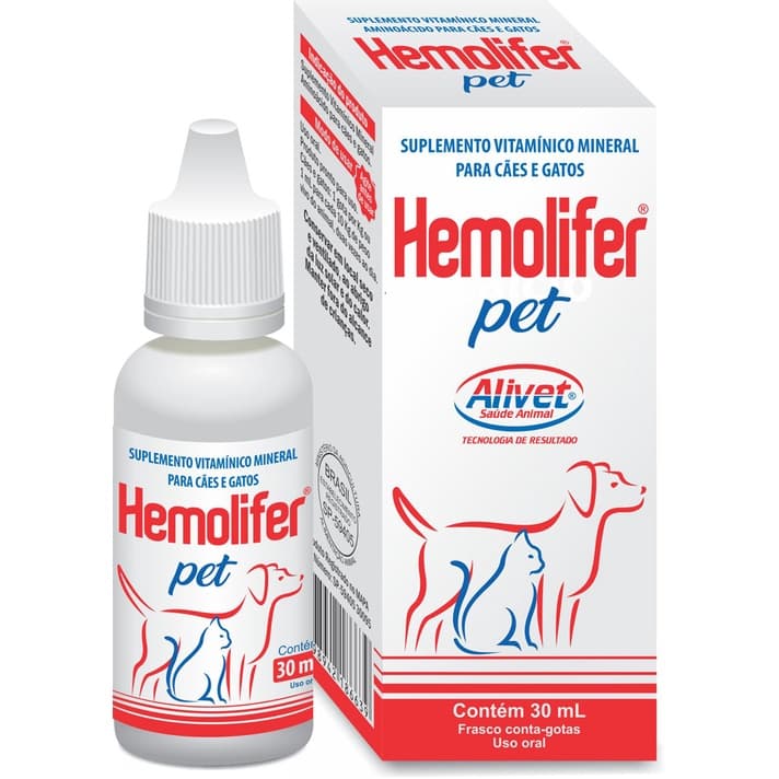 Hemolifer Pet Suplemento Vitamínicos Cães E Gatos 30 Ml