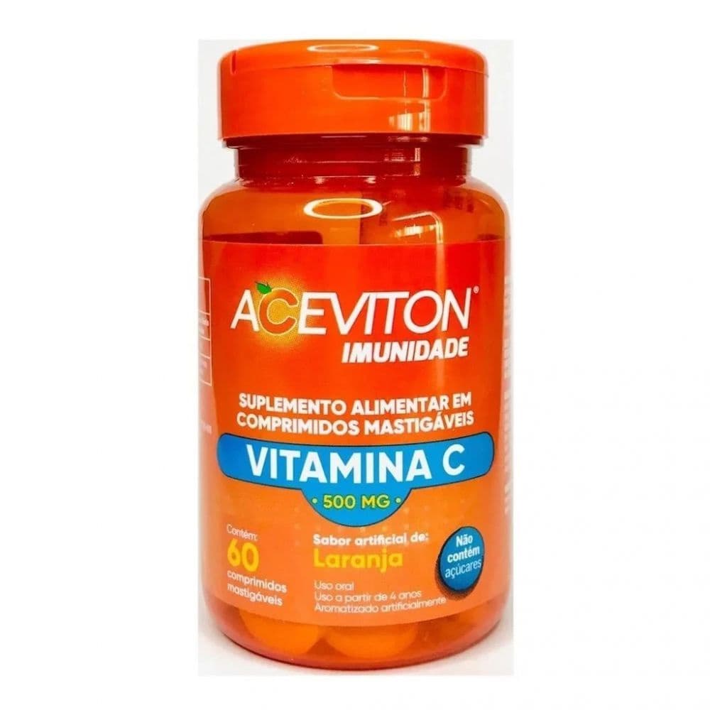 Aceviton Vitamina C Imunidade 500mg C/ 60 Comprimidos Mastigáveis Cimed Original