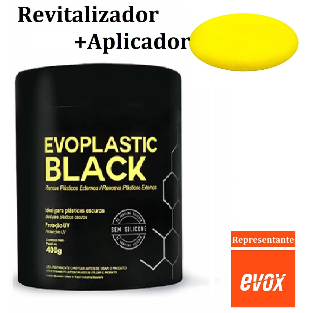 Renova Plastico Externos Do Carro Evoplastic Black 400g Evox