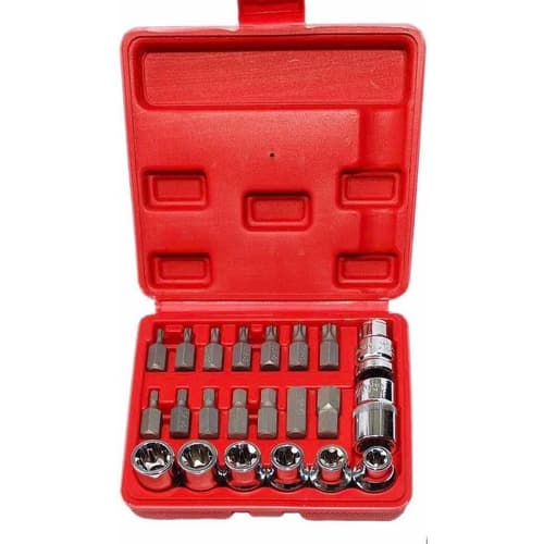 Jogo De Soquete Torx Macho E Femea Com 16 Peças Dm590
