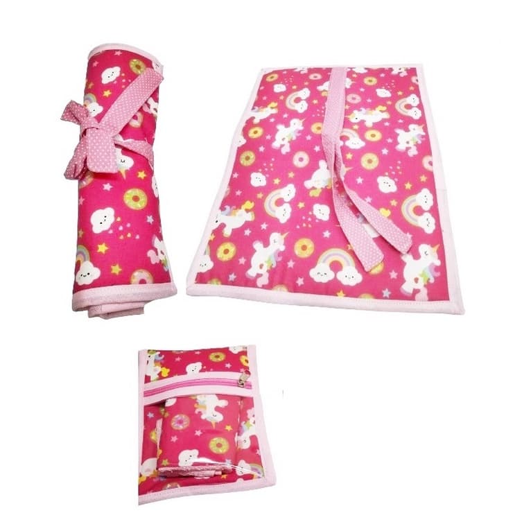 Kit Infantil Mini Jogo Americano Infantil e Kit Higiene Escolar Criança Menino Menina com Toalha