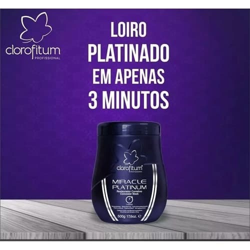 Mascará Matizadora Miracle Platinum Blond 500g ( Promoção ) CLOROFITUM