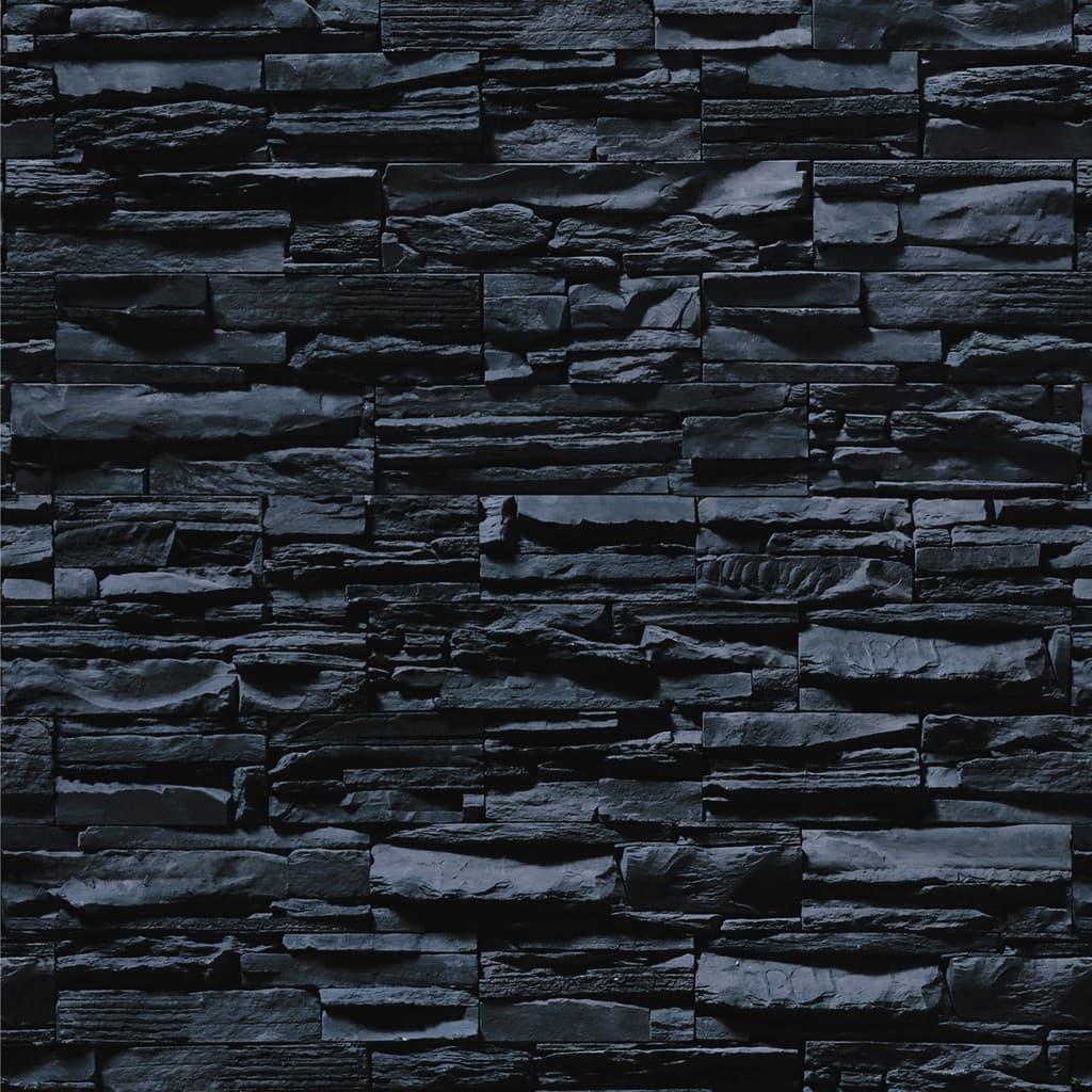 Papel de Parede Adesivo Pedra Canjiquinha Preta