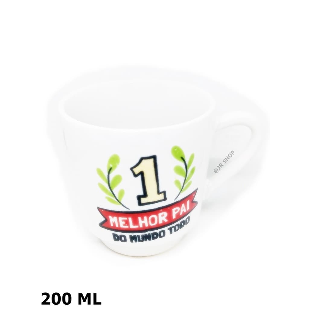 Caneca Porcelana Louça Presente PAI - Decorada Frases Modelo #1
