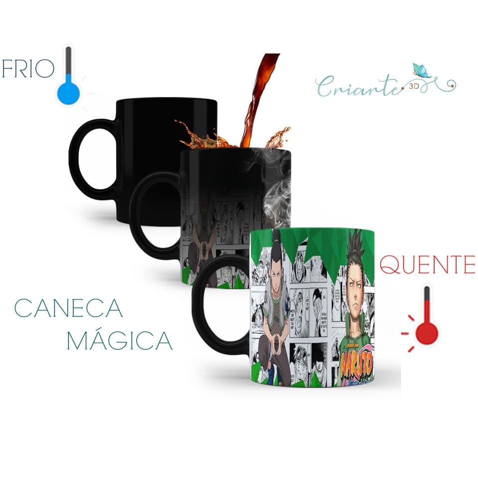 Caneca Porcelana Mágica Coleção Naruto #01