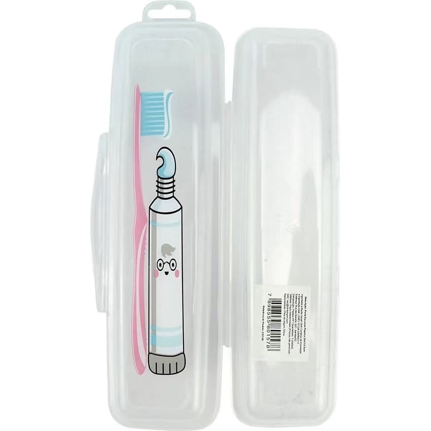 Estojo Porta Escova de Dentes e Creme Dental Portátil Bolsa Para Escova e Creme Dental Transparente /Porta Escova de Dente Portátil