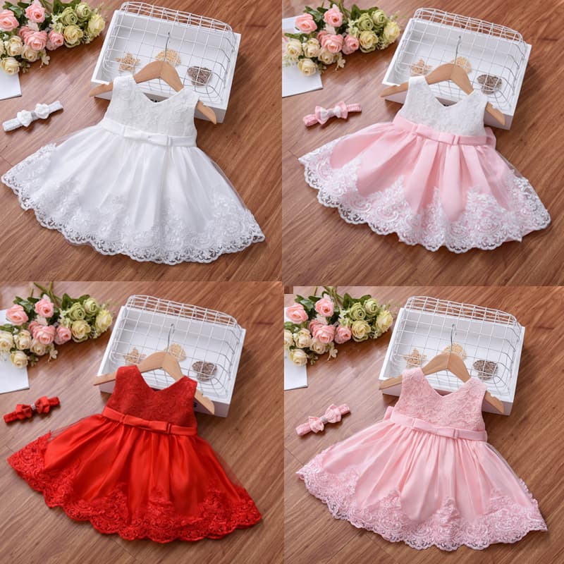 1 Ano Bebê Vestido Da Para Recém-Nascidos Meninas Roupas Grande Bowknot Formal Festa De Aniversário De Batizado Vestidos
