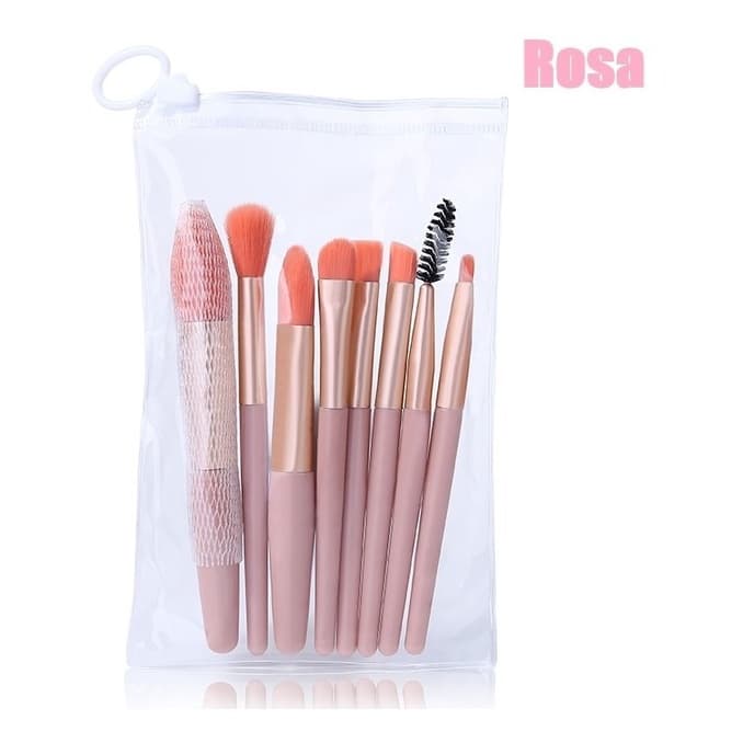 Pinceis Maquiagens Kit 8 Pecas Lameila  Make Profissional