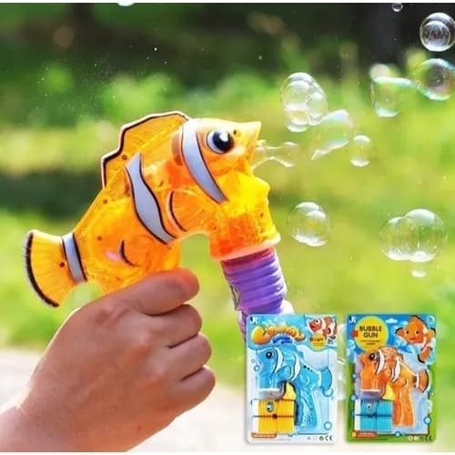 Lançador de bolhas manual em formato de peixinho Nemo (Laranja) Brinquedo