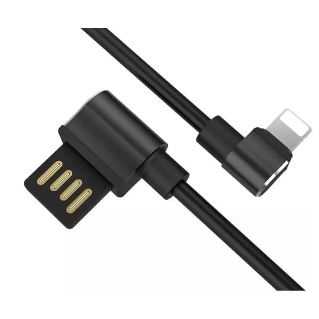 Cabo Lightning Duplo Tipo L De Hoco Elbow 3m 1a U37