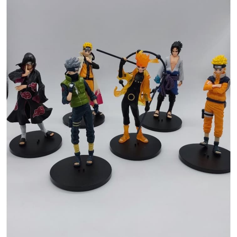 Naruto - Figuras Colecionáveis C/ Base, Individual, Aproximadamente 18cm (6 Variações)
